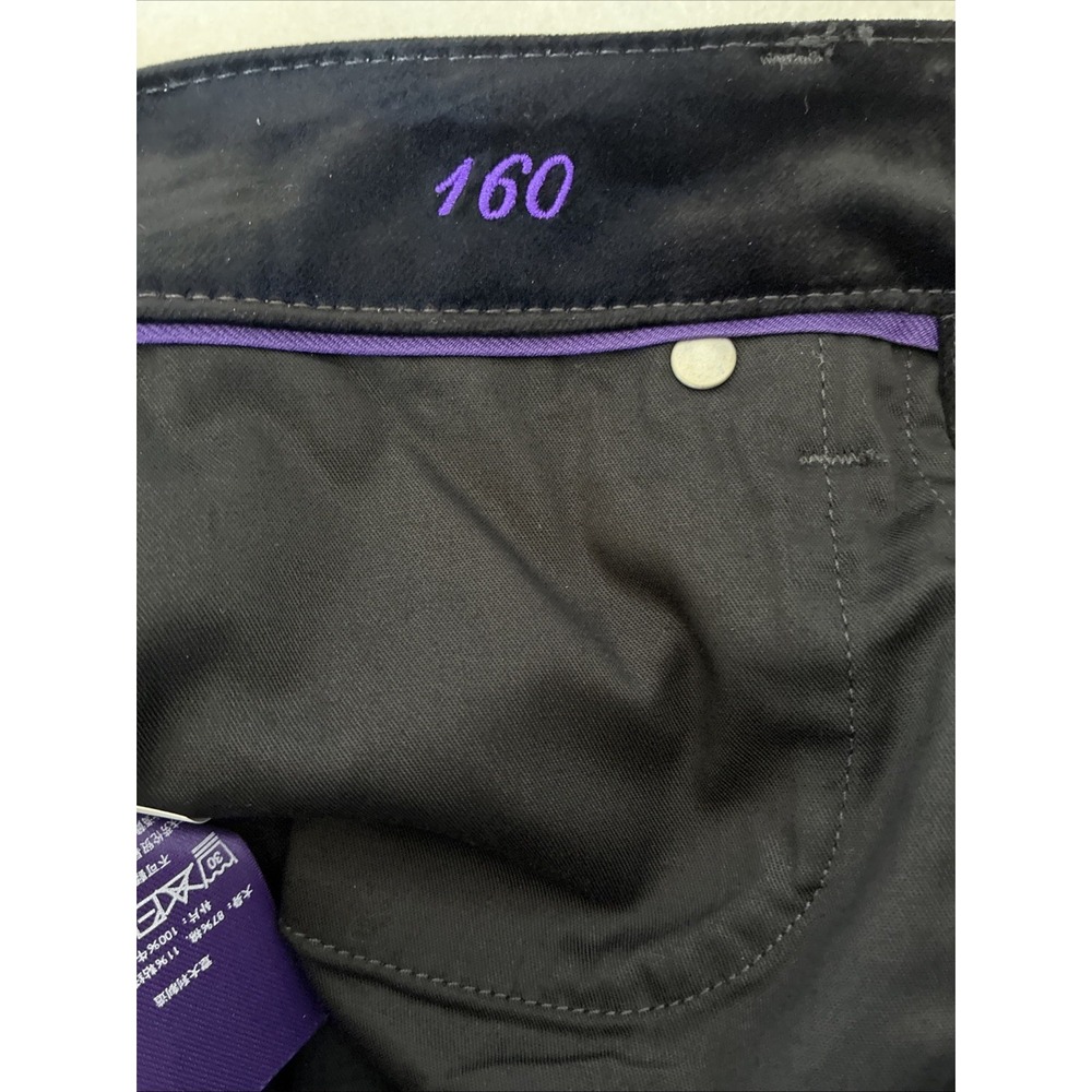 Ralph Lauren Collection 160 Flocked Coated Black Velvet Denim Jeans Sz 28 - Picture 12 of 16